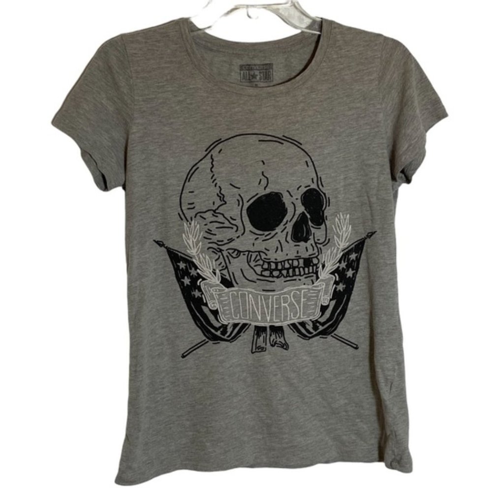 CONVERSE skull crew neck t-shirt medium